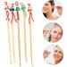 12pcs Healeved Wooden Ear Pick Set - Stainless Steel Earwax Remover Tools - Buy Online on SooperMarket.com