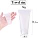 Alledomain 6Pcs 50g Empty Squeezable Soft Plastic Tubes Refillable Cosmetic Sample Vial Container with Flip Caps for Cream Shampoo Cleanser Shower Gel Lotion - Include 2pc Funnels & 12pc Labels - Buy Online on SooperMarket.com