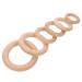 Eringogo wood rings 12 pc molar wooden circle accessories -Holzring newborn made of wood accessories for bite rings made of wood for babies unfinished wooden ring beech child trailer wood