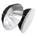 Godox UB-105S 41.3" 105cm Silver Inner Parabolic Deep Reflective Umbrella Photography Studio Soft Light Umbrella with Withe Diffuser Cover for Video Studio Shooting 105Silver-inner