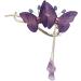 Lesunbak Butterflies Tassel Grab Clip - Elegant Hairpin & Clip For Women Rhinestone Tassel Hair Chain Chic Hair Accessories Nonslip Grip Embellished With Rhinestones For Daily Use Purple - Buy Online on SooperMarket.com