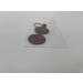 Customizable Brown Dog Pocket with Push Button Engraving - Round Pear Design | Synthetic Leather | Double-Sided Engraving | 30mm Diameter | Perfect for Pet Lovers - Buy Online on SooperMarket.com