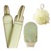 Buy Cabilock Exfoliating Loofah Sponge Set - Shower Balls Mitts & Back Sponge for Smooth Skin - Light Green - Buy Online on SooperMarket.com