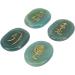 Rune Stones Reiki Oval Witch Set 4Pcs Stones Crafts Hobbies (Green) - Buy Online on SooperMarket.com