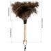 Kioiner Ostrich Feather Duster 34cm/13.3inch Antistatic Natural Ostrich Feather Duster Fluffy Feather Duster with Wooden Handle for Home Office Car Keyboard Blinds Bookcase Furniture - Buy Online on SooperMarket.com