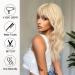 Allbell Long Wavy Blonde Wig for Women with Bangs - Heat Resistant Synthetic Hair Replacement - Buy Online on SooperMarket.com