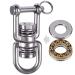 BeneLabel Swing Swivel with 2 Bearing, 360 Rotation, 770LB Capacity, Safest Rotational Device Hanging Accessory for Web Tree Swing, Aerial Dance, Children's Swing, Yoga Swing Sets Open