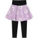 Little Girls Floral Print Outfit Set | Heart Print Sweatshirt Tops and Leggings Skirt | 7-8 Years | #1 Flower - Buy Online on SooperMarket.com