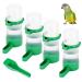 Gosear Bird Water Dispenser for Cage, Bird Water Bowl Automatic No Mess Gravity Feeder Bird Watering Supplies for Pet Parrot, Parakeets, Cockatiel, Budgie Lovebirds and Other Birds 4PCS 140ml