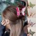 Limtula Double Layer Butterfly Acetate Hair Claw Hair Clip for Various Hairstyles Comfortable Hair Accessories Purple - Buy Online on SooperMarket.com