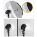 HappyGo 7-Foot Parabolic Umbrella Front Diffuser Cover - Black/Silver Soft Light Cloth for 16 Rods - Elastic Band for Fixed Fit - Buy Online on SooperMarket.com