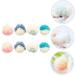 Angoily 8pcs Color Matching Bath Ball & Sponge Set | Body Scrubber Exfoliating Mitts & Shower Accessories for Men - Ideal Beauty Bath Supplies - Buy Online on SooperMarket.com