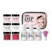 Acrylic Nails Dip Powder Nail Kit Nude Pink Glitter 6 Colors Acrylic Dipping Powder System Kit For French Nail Manicure Nail Art Set 10ml Colorful Rhinestones (A One Size) One Size A