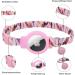 Mouyou Airtag Cat Neck Band - Adjustable Soft Nylon Collar with Bell & Silicone Holder - Pink Pattern C4 (22-34cm) - Buy Online on SooperMarket.com