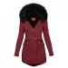 Ronony parka coat women's coat for transition long winter Elegant outdoor sporty winter parka ladies jacket fleece jacket quilted jacket quilted jacket transition jacket winter jacket S 1#wine