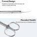 DERDOUT Curved Cuticle Scissors Extra Fine Stainless Steel Small Manicure Scissors with Precise Pointed Tip Grooming Blades - Buy Online on SooperMarket.com