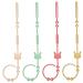Pacifier Holder Clip 4pcs Safer Silicone Pacifier Clips Stretchable Adjustable Toy Straps for Baby Briefs Baby Pacifier Clips