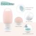 Veroyi Leak Proof Silicone Travel Bottles - Set of 3 Squeezable Travel Tubes with Keychain, Refillable Containers for Shampoo, Lotion, Soap - Buy Online on SooperMarket.com