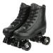 XUDREZ Roller Skates, Double-Row Roller Skates for Unisex, Roller Skates PU Leather High-top Roller Skates Four-Wheel Roller Skates Shiny Roller Skates Black Wheel Women's 11 / Men's 9.5
