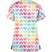 TUNUSKAT Women's Short Sleeve Hand Print Scrubs - Summer Nursing Uniform Blouse (XX-Large, Multicolor) - Buy Online on SooperMarket.com
