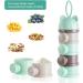 Vicloon Baby Milk Powder Dispenser - Portable 4-Layer Twist-Lock Container for Kids - Stackable Snack Storage - Green/Grey - Buy Online on SooperMarket.com