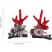 Christmas Antler Hair Clip - Santa Claus Reindeer Ears Barrettes | Portable Reindeer Antlers Ears Barrettes for Family Women Santa Claus red corner - Buy Online on SooperMarket.com
