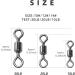 SF Fly Fishing Micro Swivels Stainless Steel 20lb 25 Pcs - Black Nickle Ball Bearing Swivels Hook line Connector - Buy Online on SooperMarket.com
