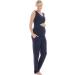 Herzmutter Maternity Homewear Set - 3-Piece Nursing Pyjamas - Pregnancy Wellness Set - XXL Dark Blue - Buy Online on SooperMarket.com
