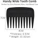 Professional Anti Static Wide Tooth Detangling Comb - Salon Quality Afro Comb for Men and Women - Buy Online on SooperMarket.com