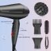 Faszin Ionic Hair Dryer - 2400W Professional Hairdryer with Triple-L Plus Heat Resistant Technology, 4 Styling Accessories Included - Black - Buy Online on SooperMarket.com