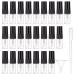 Benecreate 40 pieces 2 ml mini spray bottle with a fine fog refillable sample bottle with black plastic lid 10 pipette and 4 funnel for perfume lotion travel 2ml black cap