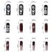 Extra Long Halloween Press on Nails - Pumpkin Ghost & Bat Design | Matte Nude Coffin Full Cover Fake Nails - 24 Pcs with Adhesive Jelly Glue - Buy Online on SooperMarket.com
