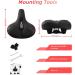 Oversized Memory Foam Bike Seat for Peloton & Spin Bikes | Waterproof Red Saddle | Universal Fit Replacement for Road & Exercise Bicycles - Buy Online on SooperMarket.com