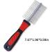 Deshedding Tool & Pet Grooming Professional Metal Shedding Brush Pet Cat Dog Grooming Comb Trimmer Tool Double Sided Fur Rake Tool - Buy Online on SooperMarket.com