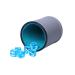 Dice Cup Set PU Leather and Felt-Lined, Quiet Shaking for Yahtzee Farkle Liars Dice Games, Includes Six 16mm Regular Dice Lake Grey