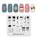 Alexnailart Nail Art Stamping Plate Template Christmas theme Gift Candy Cake Dessert Bow-knot Pattern DIY Nail Art Image Stamp Stamping Plates Manicure Print Tool CH012