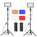 EMART LED Video Light 11 Brightness/4 Color Filters Dimmable Photography Continuous Table Top Lighting, Adjustable Tripod Stand, USB Portable Fill Light for Photo Studio Shooting 54inch with switch