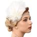 GENBREE 1920s White Gatsby Flapper Headband with Feather and Rhinestone - Perfect Prom Party Hair Accessory for Women and Girls - Buy Online on SooperMarket.com