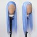 Tawarm Long Light Blue Wig for Black Women | Synthetic Lace Front Glue-Free Hand-Knotted Daily Wear & Cosplay | 33 x 7.6 cm Straight Style - Buy Online on SooperMarket.com