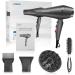 Faszin Ionic Hair Dryer - 2400W Professional Blow Dryer with Triple-L Plus Heat Technology & 4 Styling Accessories - Gray - Buy Online on SooperMarket.com