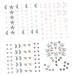Gogogmee 4 Sheets Face Stickers Manicure Stickers Face Jewelry Gems for Hair Stickers for Nails Flat Back Embellishments Makeup Rhinestones for Eyes Eye Rhinestones Makeup Nail Gems Resin