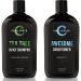 Challenger Tea Tree Shampoo & Peppermint Conditioner Combo | Men's Shower Product | For Itchy & Dry Scalp | Removes Dirt & Oils | Argan Oil Biotin | Artificial Color Free | 2x 16oz Shampoo & Conditioner