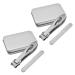 KVSERT 2X Nail Clipper Set Thick Toenail & Fingernail Cutter with Wide Opening Stainless Steel Kit for Men & Women Silver
