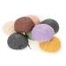 FILFEEL Facial Cleansing Sponge Set  8PCS 100% Konjac Wash Face Flutter Natural Facial Care Body Sponges (Dry) Round Type
