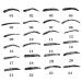 24 Reusable Eyebrow Template Set with Eyebrow Pen - Perfect for Beginners & Professionals | Brown Eyebrow Pencil Included - Buy Online on SooperMarket.com