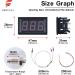 Buy FBBULES Waterproof LED Digital Thermometer -30 to 800 for Aquarium & Fridge | Mini K-Type Temperature Tester DC 12V - Red 48x29x23mm - Buy Online on SooperMarket.com