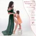 FEOYA Maxi Maternity Dress - Lace Strapless Gown for Pregnant Women Photography - Green - Buy Online on SooperMarket.com