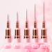 5PC Nail Art Liner Brushes Set - Metal Handle Drawing Pens for UV Gel Polish & Nail Design - Pink, Sizes 4/8/12/20/25mm - Buy Online on SooperMarket.com
