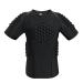 Topeter padded football shirt for young people compression rib protection shirts with ribs/chest/shoulder/back pads XL Pure Black