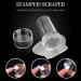 MINAYANLEO 8 Pcs Nail Art Stamper Kit - Transparent Jelly Stamper with Scraper and Brushes for Manicure DIY - Buy Online on SooperMarket.com
